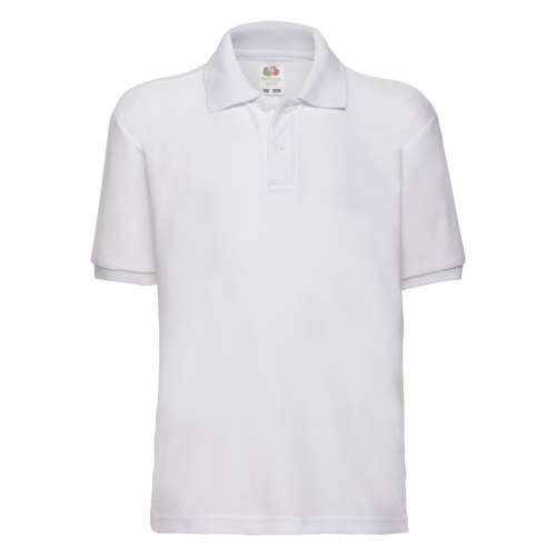 FOTL Childrens 65/35 Pique Polo Shirt (white)